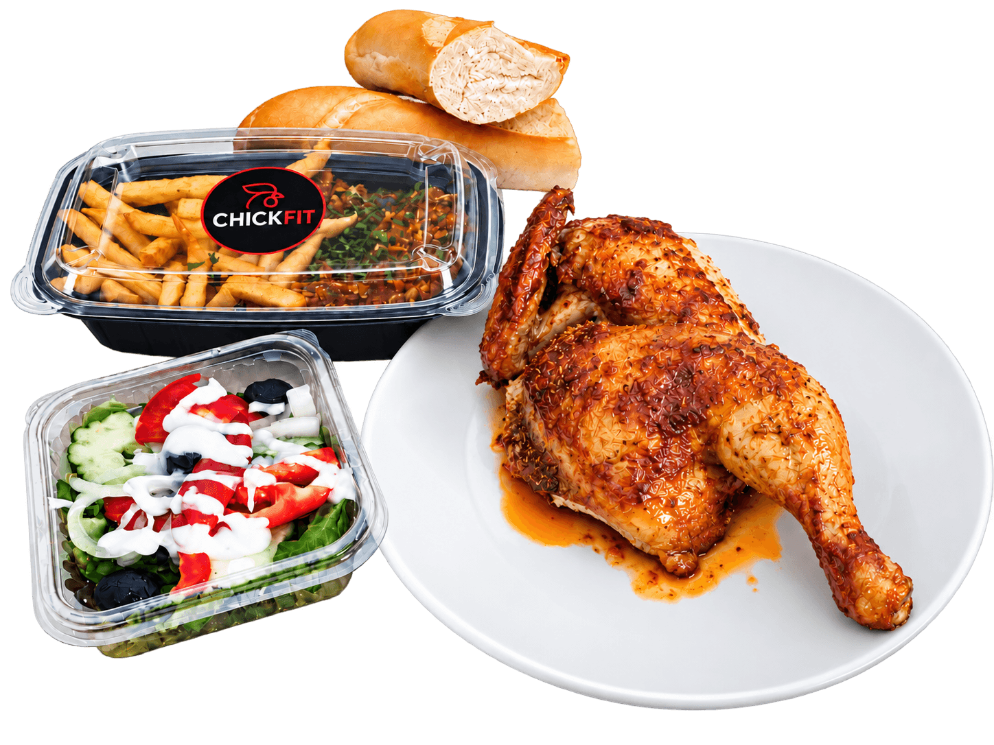 Demi-poulet + garniture
